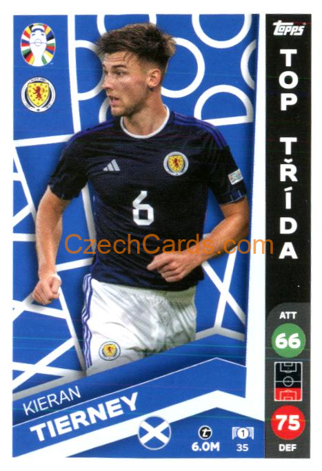 Kieran Tierney 2024 Topps Match Attax EURO LIDL Czech edition #35