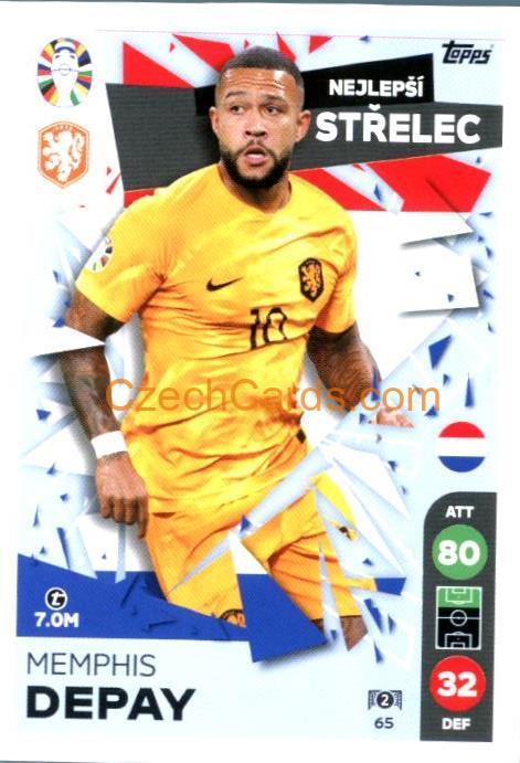 Memphis Depay 2024 Topps Match Attax EURO LIDL Czech edition #65