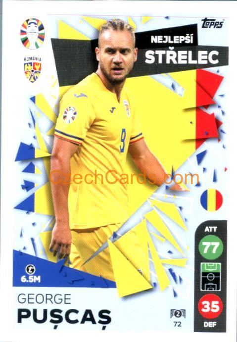 George Puscas 2024 Topps Match Attax EURO LIDL Czech edition #72