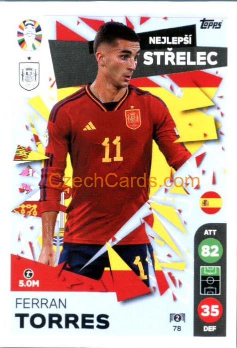 Ferran Torres 2024 Topps Match Attax EURO LIDL Czech edition #78
