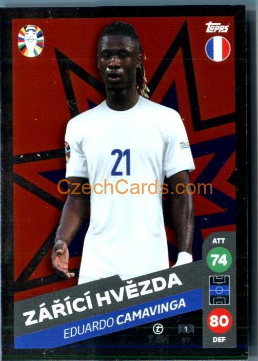 Eduardo Camavinga 2024 Topps Match Attax EURO LIDL Czech edition foil #97