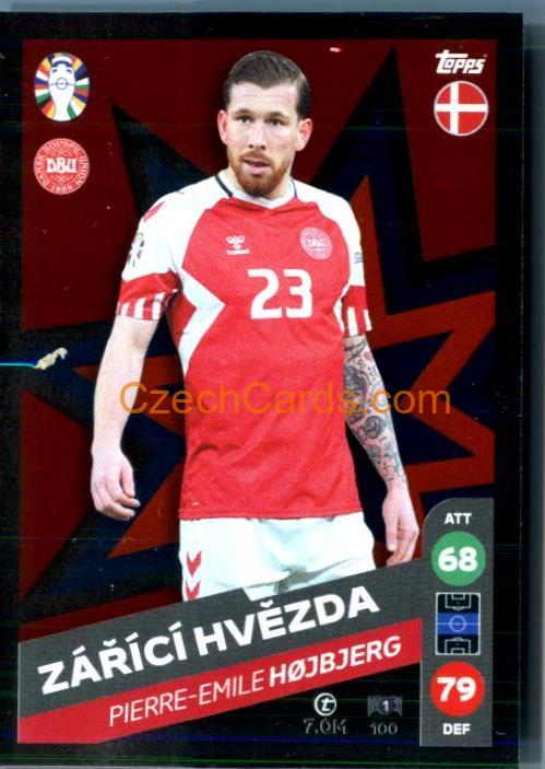 Pierre-Emile Hojbjerg 2024 Topps Match Attax EURO LIDL Czech edition foil #100