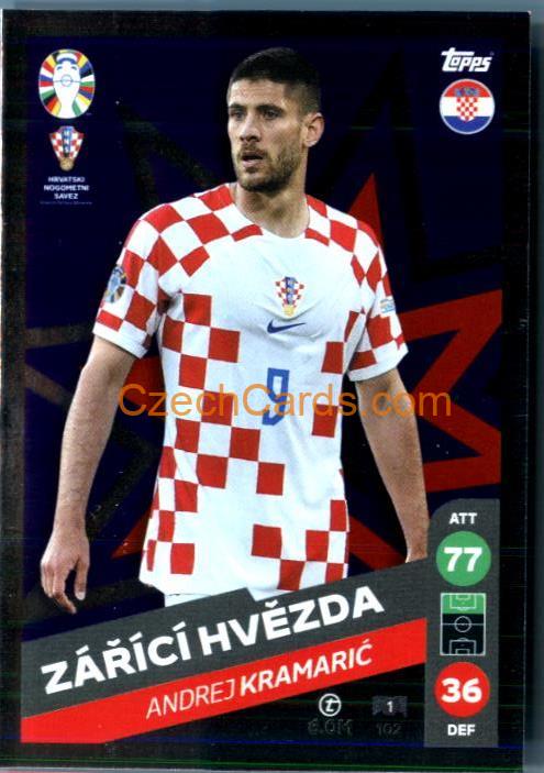 Andrej Kramaric 2024 Topps Match Attax EURO LIDL Czech edition foil #102