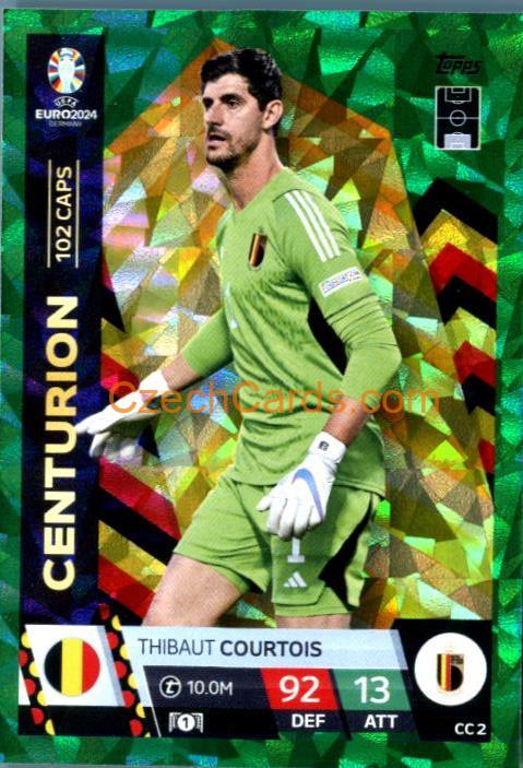 Thibaut Courtois 2024 EURO Match Attax Green Parallel #CC2