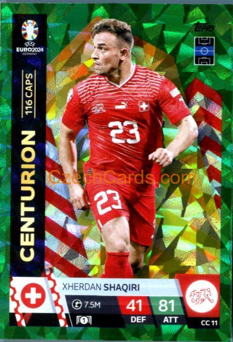 Xerdan Shaqiri 2024 EURO Match Attax Green Parallel #CC11