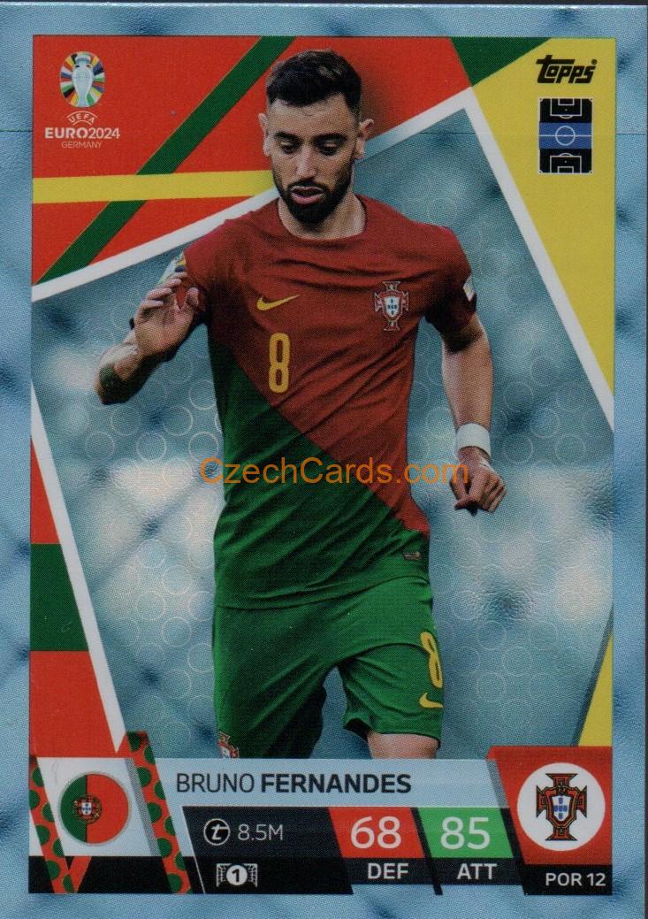 Bruno Fernandes 2024 EURO Match Attax Crystal Parallel #POR12