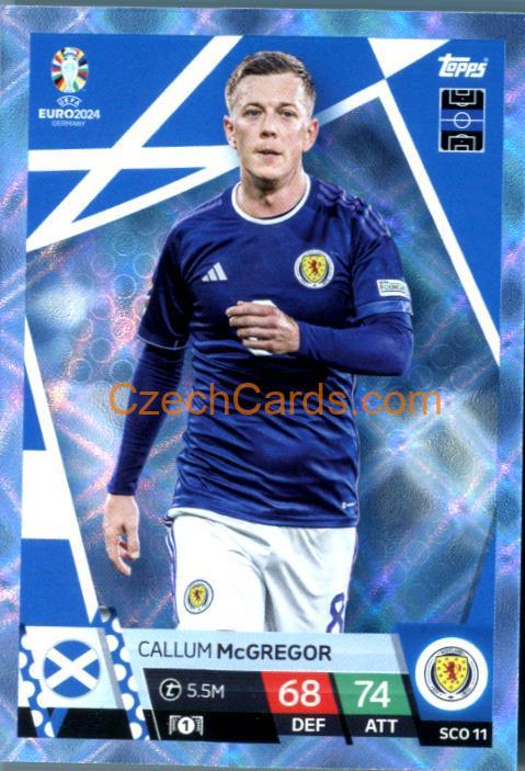 Callum McGregor 2024 EURO Match Attax crystal parallel #SCO11