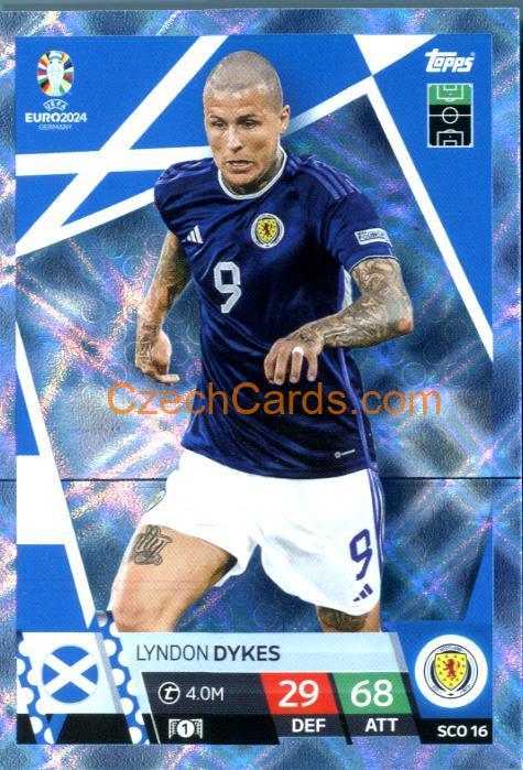 Lyndon Dykes 2024 EURO Match Attax crystal parallel #SCO16