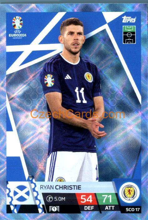Ryan Christie 2024 EURO Match Attax crystal parallel #SCO17