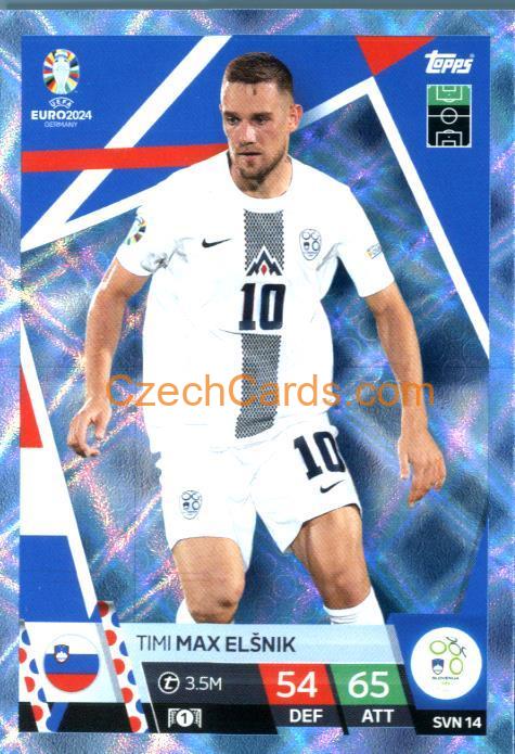 Timi Max Elšnik 2024 EURO Match Attax crystal parallel #SVN14
