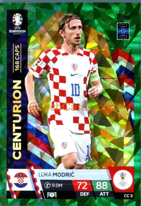 Luka Modrić 2024 EURO Match Attax Centurion green parallel #CC3
