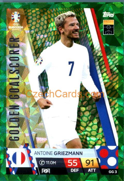 Antoine Griezmann 2024 EURO Match Attax Golden Goalscorer green parallel #GG3