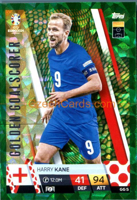 Harry Kane 2024 EURO Match Attax Golden Goalscorer green parallel #GG5