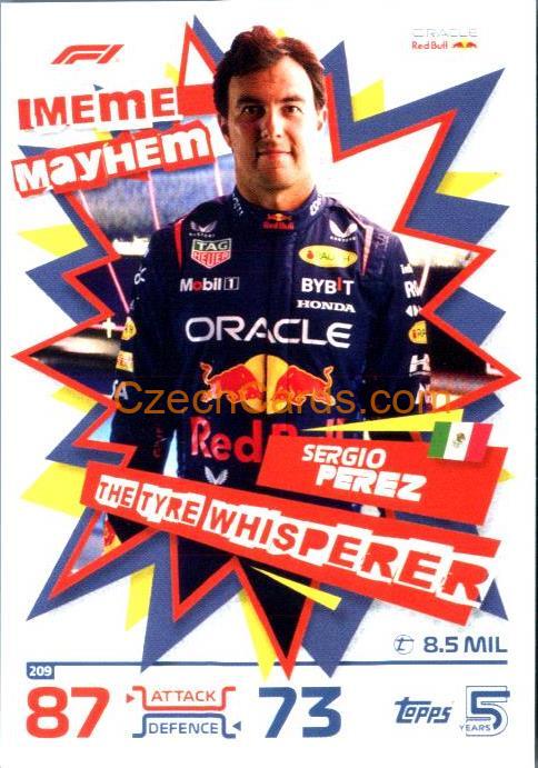 Sergio Perez Meme Mayhem 2024 Topps Turbo Attax #209