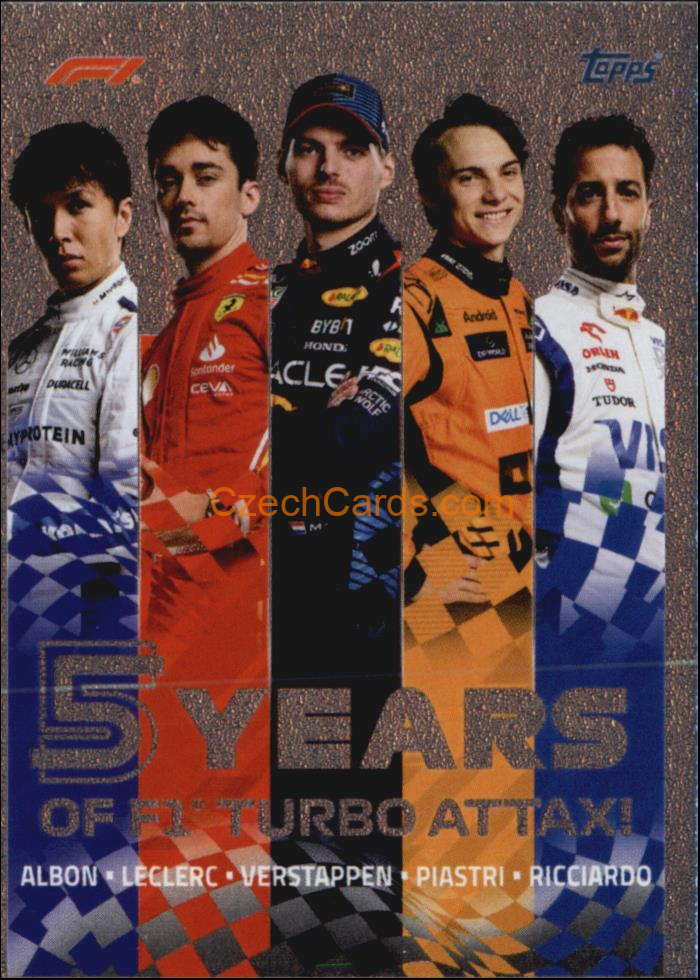 Albon / Leclerc / Verstappen / Piastri / Ricciardo 2024 Topps Turbo Attax #219