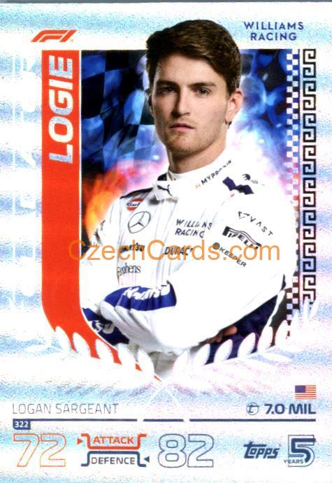 Logan Sargeant F1 Gladiator 2024 Topps Turbo Attax #322
