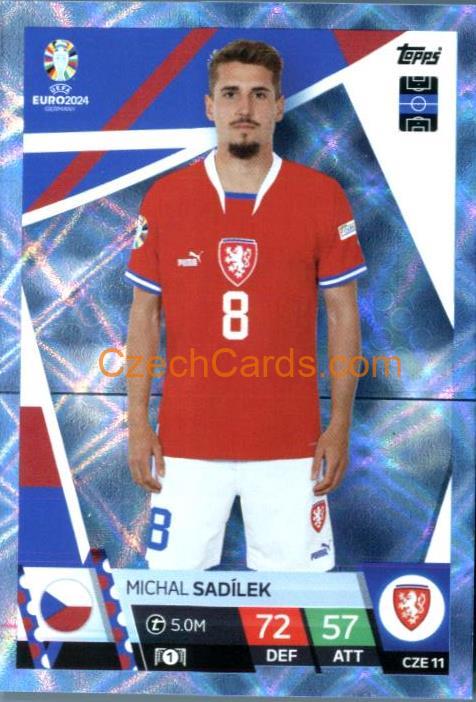 Michal Sadílek 2024 EURO Match Attax Crystal parallel #CZE11