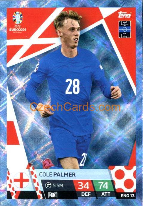 Cole Palmer 2024 EURO Match Attax crystal parallel #ENG13
