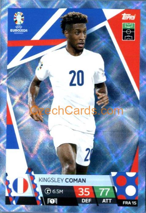 Kingsley Coman 2024 EURO Match Attax crystal parallel #FRA15