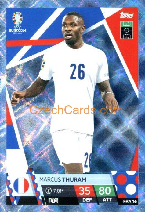 Marcus Thuram 2024 EURO Match Attax crystal parallel #FRA16