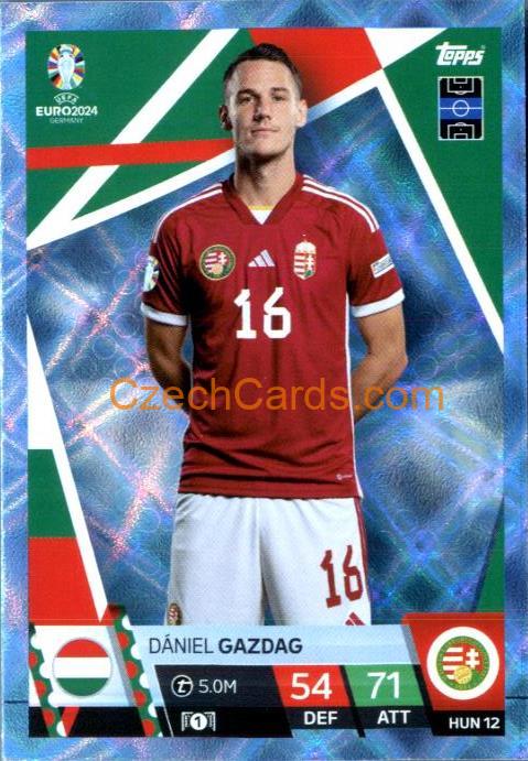 Dániel Gazdag 2024 EURO Match Attax crystal parallel #HUN12