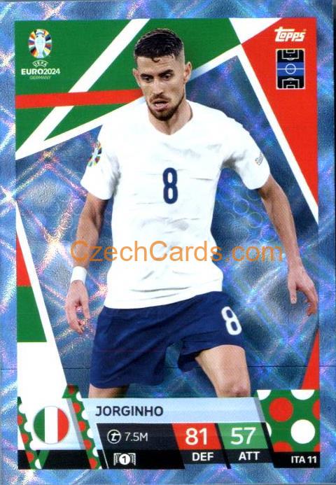Jorginho 2024 EURO Match Attax crystal parallel #ITA11