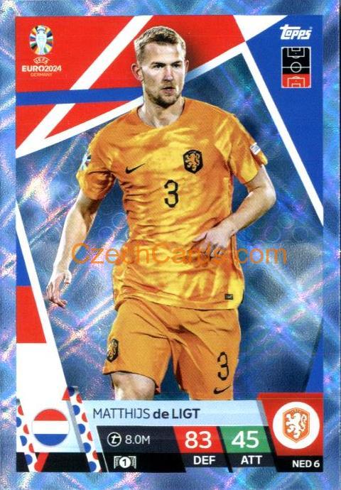 Matthijs de Ligt 2024 EURO Match Attax crystal parallel #NED6