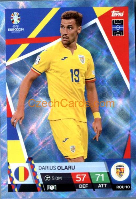 Darius Olaru 2024 EURO Match Attax crystal parallel #ROU10