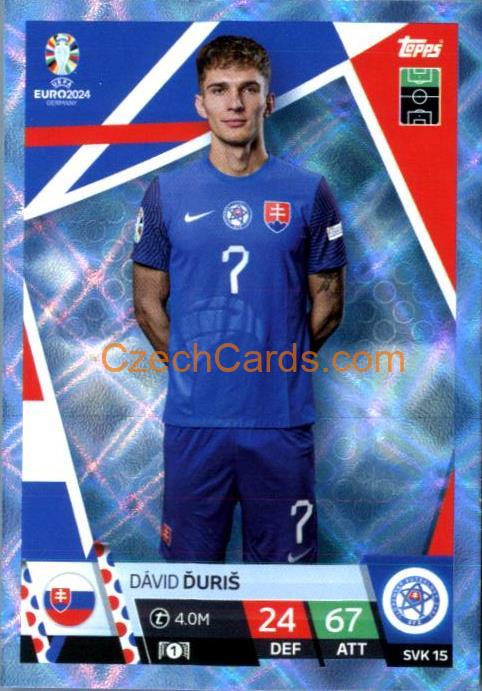 Dávid Ďuriš 2024 EURO Match Attax crystal parallel #SVK15