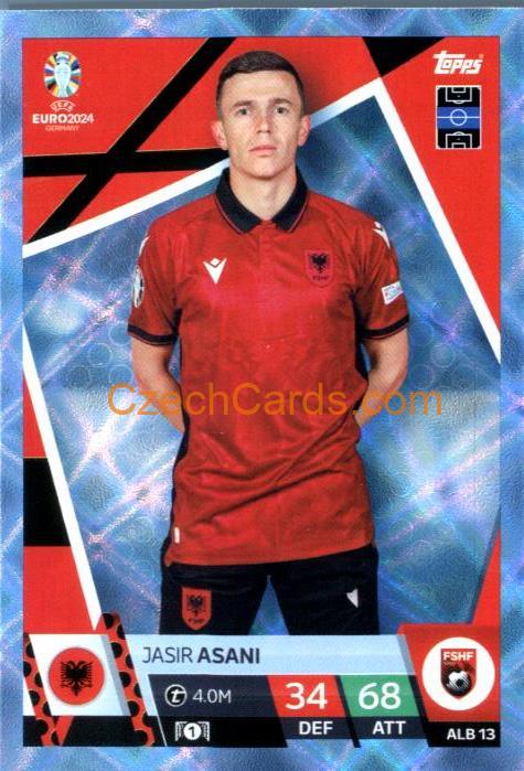 Jasir Asani 2024 EURO Match Attax crystal parallel #ALB13