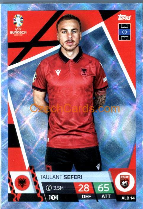 Taulant Seferi 2024 EURO Match Attax crystal parallel #ALB14
