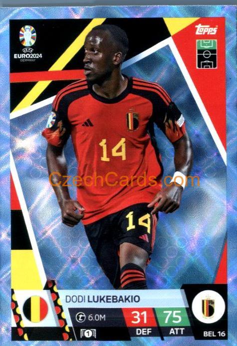 Dodi Lukebakio 2024 EURO Match Attax crystal parallel #BEL16