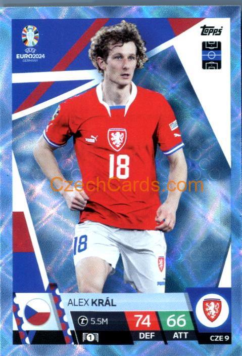 Alex Král 2024 EURO Match Attax crystal parallel #CZE9