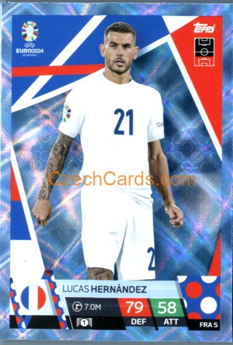 Lucas Hernández 2024 EURO Match Attax crystal parallel #FRA5