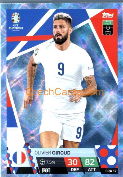 Olivier Giroud 2024 EURO Match Attax crystal parallel #FRA17