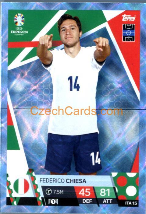 Federico Chiesa 2024 EURO Match Attax crystal parallel #ITA15