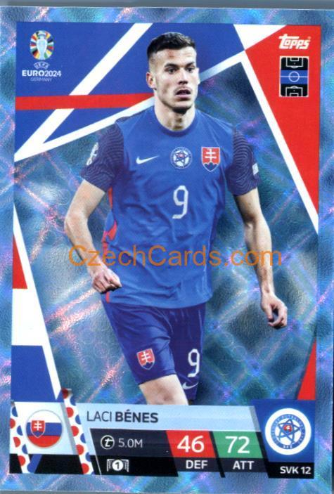 Laci Bénes 2024 EURO Match Attax crystal parallel #SVK12
