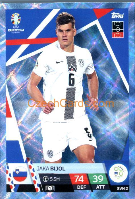 Jaka Bijol 2024 EURO Match Attax crystal parallel #SVN2