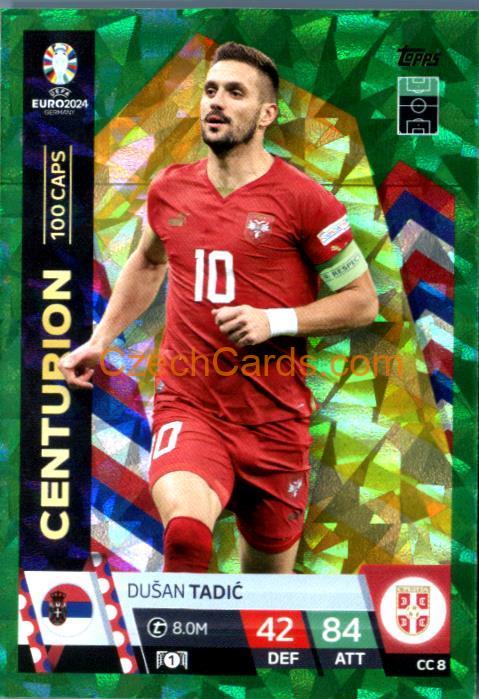 Dušan Tadić 2024 EURO Match Attax Centurion green parallel #CC8