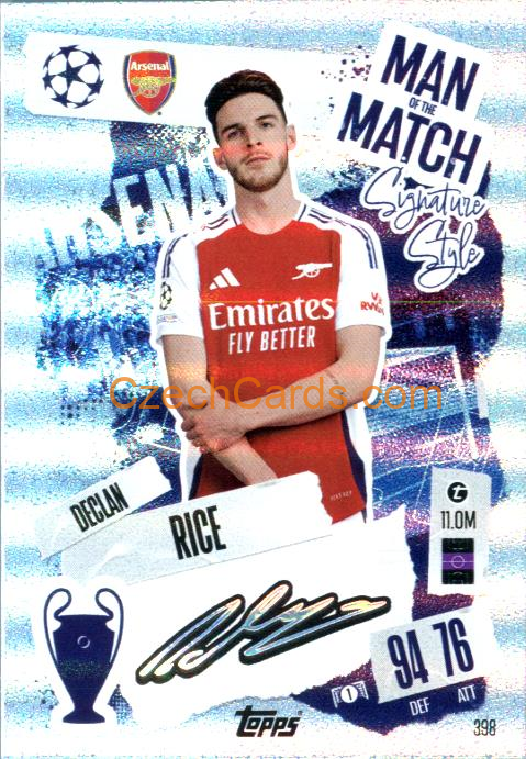 Declan Rice 2024/25 Match Attax Man of the Match #398