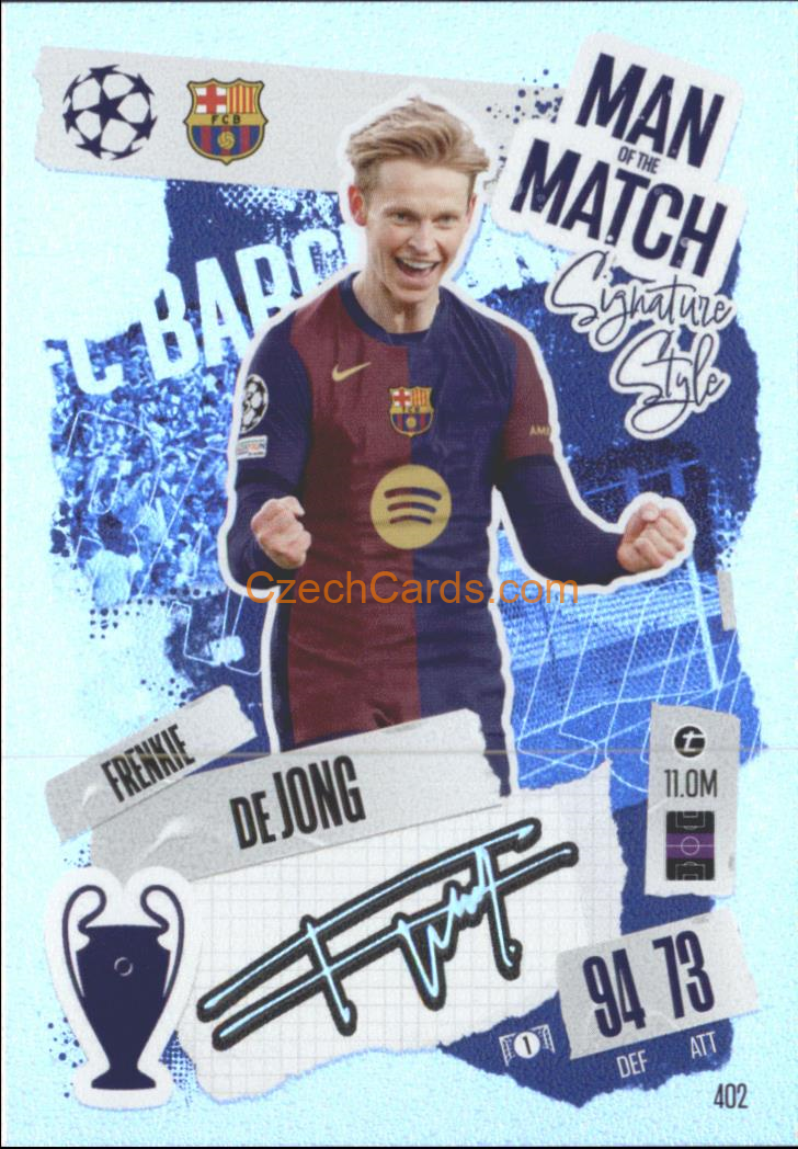 Frenkie de Jong 2024/25 Match Attax Man of the Match #402