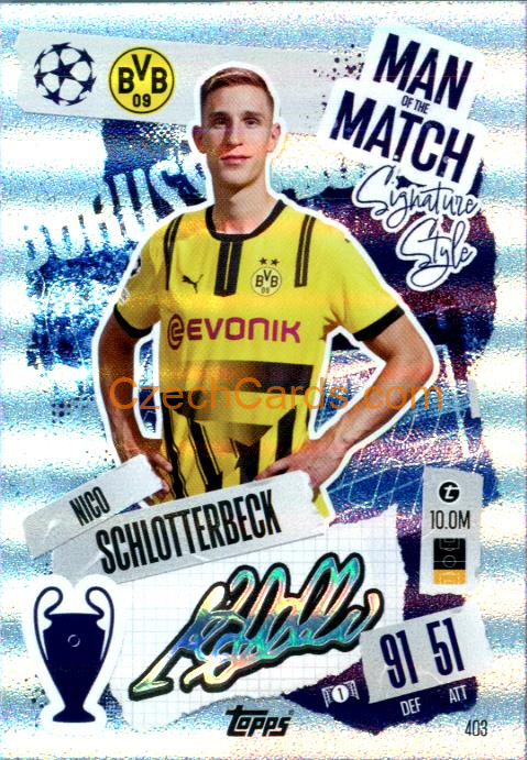 Nico Schlotterbeck 2024/25 Match Attax Man of the Match #403