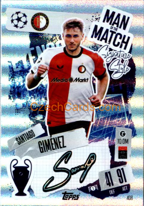 Santiago Giménez 2024/25 Match Attax Man of the Match #408
