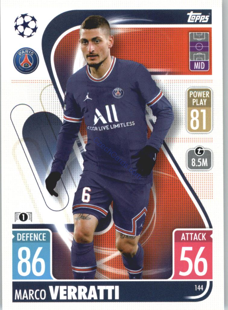 Marco Verratti Topps Match Attax 2021/22 #144