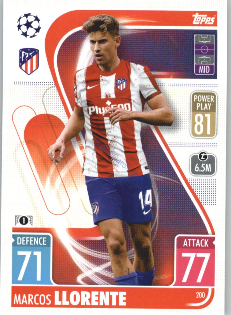 Marcos Llorente Topps Match Attax 2021/22 #200