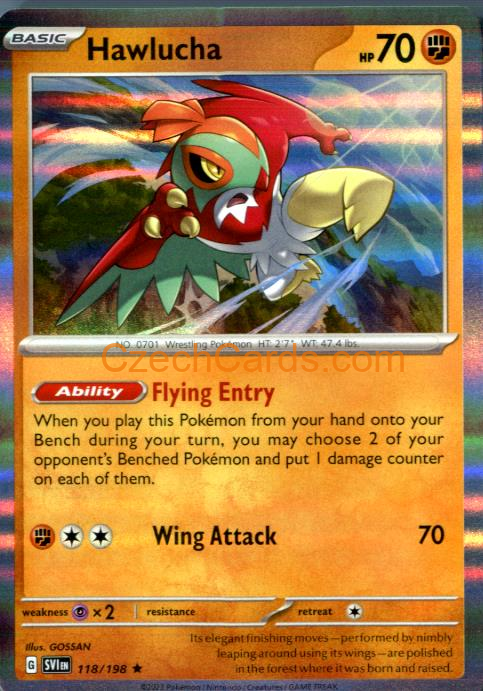 Hawlucha Scarlet & Violet Holo #118/198