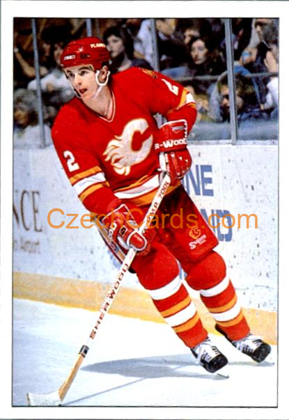 Al MacInnis Calgary 1990/91 Panini NHL sticker #328