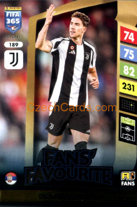 Dušan Vlahović 2025 FIFA 365 Adrenalyn Fans #189
