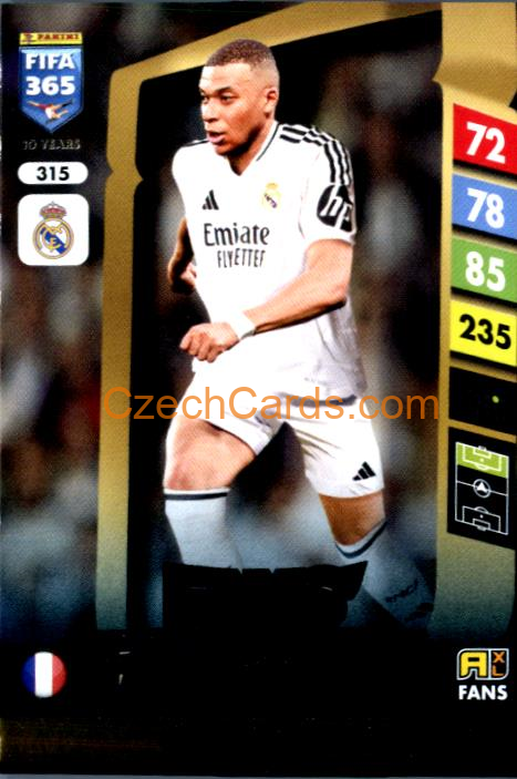 Kylian Mbappé 2025 FIFA 365 Adrenalyn Fans #315