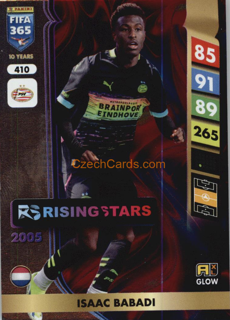Isaac Babadi 2025 FIFA 365 Adrenalyn GLOW / Rising Star #410